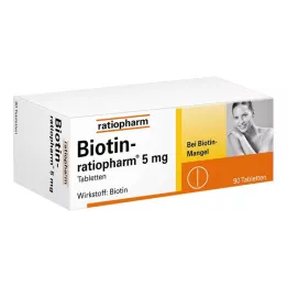 BIOTIN-RATIOPHARM 5 mg tablete, 90 kosov