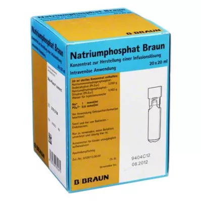Natrijev fosfat Braun Mpc raztopina za infundiranje koncentrat, 20x20 ml