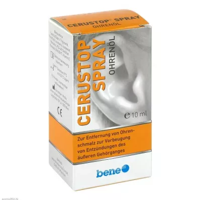 CERUSTOP Pršilo za olje za ušesa, 10 ml
