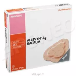 ALLEVYN Ag Sacrum 17x17 cm obloga za rane, 10 kosov