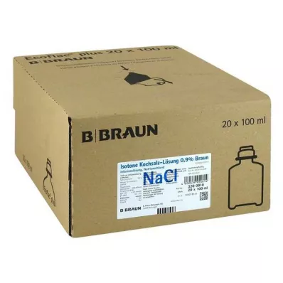 Fiziološka raztopina 0,9% Ecoflac Plus, 20X100 ml Fiziološka raztopina 0,9% Ecoflac Plus, 20X100 ml