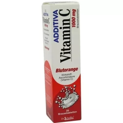 ADDITIVA Vitamin C Blood Orange šumeče tablete, 20 kapsul