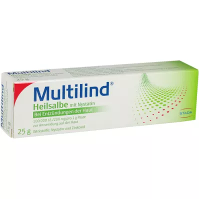 MULTILIND Zdravilno mazilo z nistatinom in cinkovim oksidom, 25 g