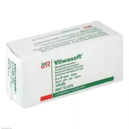 VLIWASOFT Kompresi iz netkanega materiala 5x5 cm nesterilni 4l, 100 kosov