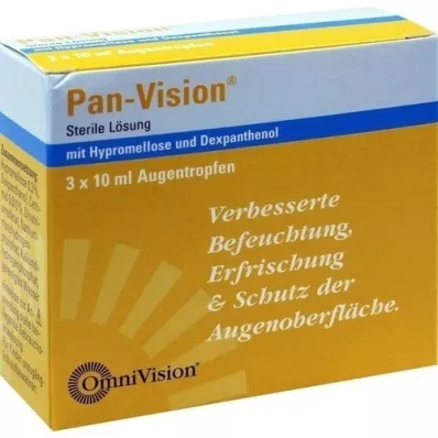 PAN-VISION Kapljice za oči, 3X10 ml