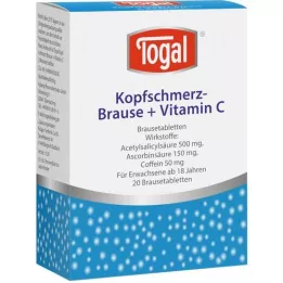 TOGAL Headache Effervescent + Vit.C Effervescent Tablets, 20 kapsul