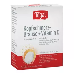 TOGAL Headache Effervescent + Vit.C Effervescent Tablets, 20 kapsul