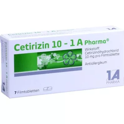 CETIRIZIN 10-1A Pharma filmsko obložene tablete, 7 kosov