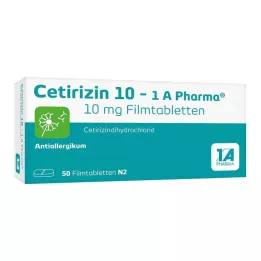 CETIRIZIN 10-1A Pharma filmsko obložene tablete, 50 kosov