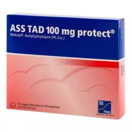 ASS TAD 100 mg zaščitne enterično obložene filmsko obložene tablete, 50 kosov