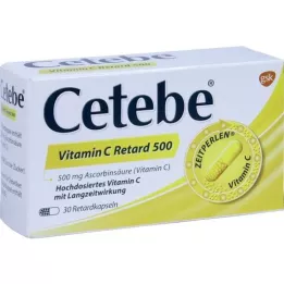CETEBE Kapsule s podaljšanim sproščanjem vitamina C 500 mg, 30 kosov