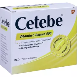 CETEBE Kapsule s podaljšanim sproščanjem vitamina C 500 mg, 120 kosov