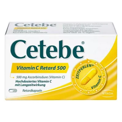CETEBE Kapsule s podaljšanim sproščanjem vitamina C 500 mg, 120 kosov CETEBE Kapsule s podaljšanim sproščanjem vitamina C 500 mg, 120 kosov
