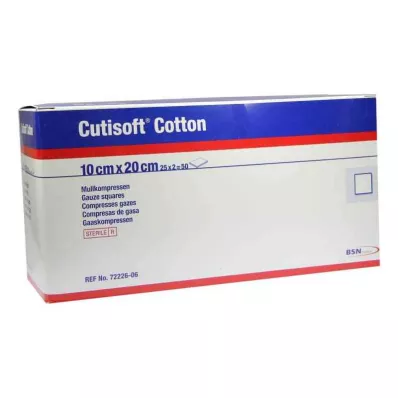 Cutisoft Cotton Compression 10x20cm sterilna 8-kratna (25x2 kos) Cutisoft Cotton Compression 10x20cm sterilna 8-kratna (25x2 kos)