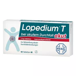 LOPEDIUM T acute za akutno drisko tablete, 10 kosov