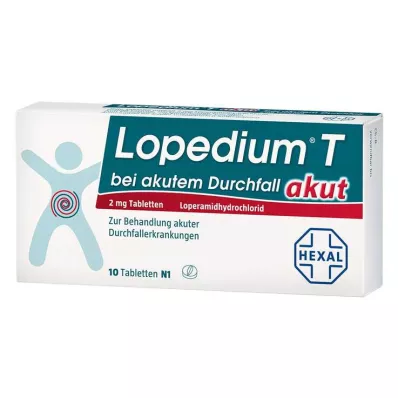 Lopedium T acute za akutno drisko tablete, 10 kom Lopedium T acute za akutno drisko tablete, 10 kom