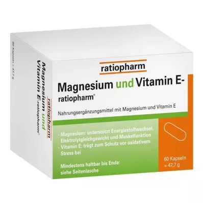 Magnezij in vitamin E ratiopharm, 60 kosov Magnezij in vitamin E ratiopharm, 60 kosov