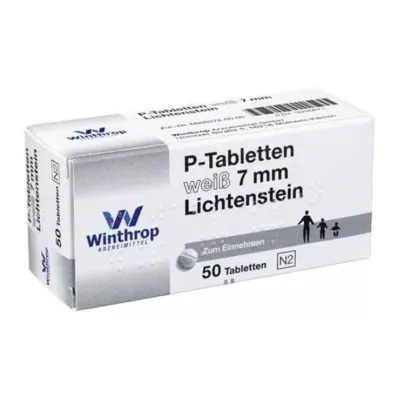 P tablete bele 7 mm delitve, 50 kom