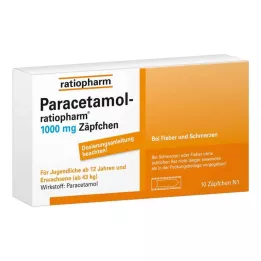 PARACETAMOL-ratiopharm 1.000 mg svečke, 10 kosov
