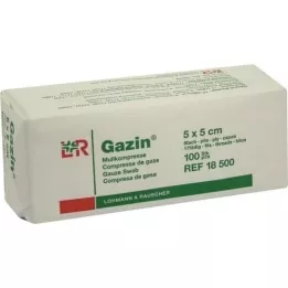 GAZIN Komp. gaza 5x5 cm nesterilna 8x Op, 100 kosov