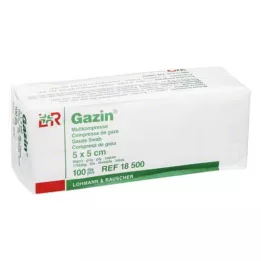 GAZIN Komp. gaza 5x5 cm nesterilna 8x Op, 100 kosov