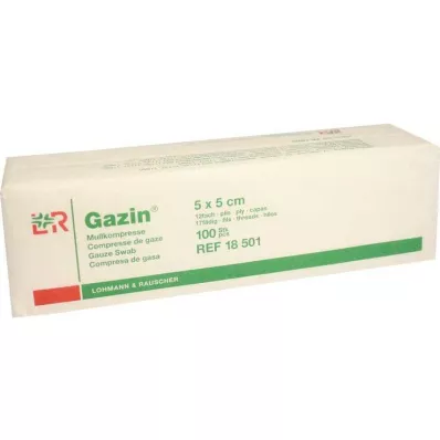 GAZIN Gaza comp. 5x5 cm nesterilna 12x op, 100 kosov GAZIN Gaza comp. 5x5 cm nesterilna 12x op, 100 kosov