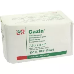 GAZIN Gaza comp. 7,5x7,5 cm nesterilna 8-kratna op, 100 kosov