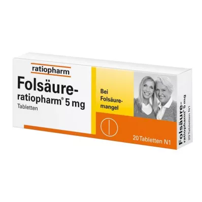 FOLSÄURE-RATIOPHARM 5 mg tablete, 20 kosov FOLSÄURE-RATIOPHARM 5 mg tablete, 20 kosov