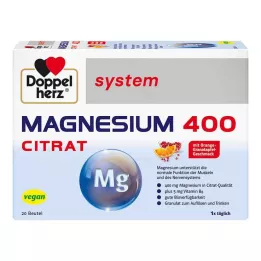 DOPPELHERZ Magnezijev 400 citrat sistemski granulat, 20 kosov