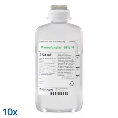 Osmofundin 15% N Ecoflac Pl. raztopina za infundiranje, 10X250 ml
