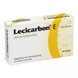LECICARBON E CO2 Laxans svečke za odrasle, 10 kosov