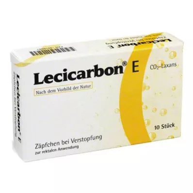 LECICARBON E CO2 Laxans svečke za odrasle, 10 kosov LECICARBON E CO2 Laxans svečke za odrasle, 10 kosov