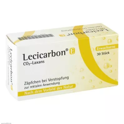 LECICARBON E CO2 Laxans svečke za odrasle, 30 kosov