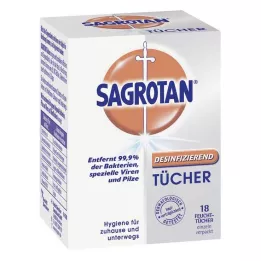 SAGROTAN Dezinfekcijski robčki, 18 kosov