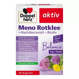 DOPPELHERZ Meno Rdeča detelja + olje večernice + biotin, 30 kapsul