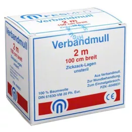VERBANDMULL 2x1 m cikcak BW 20/100 nesterilno, 1 kos