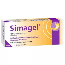 SIMAGEL Žvečljive tablete, 20 kosov