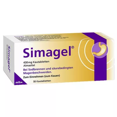 SIMAGEL Žvečljive tablete, 50 kosov