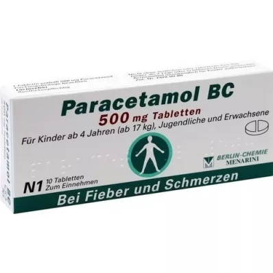 PARACETAMOL BC 500 mg tablete, 10 kosov