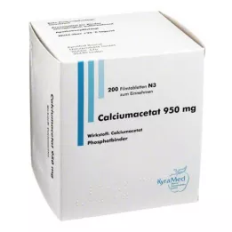 CALCIUMACETAT 950 mg filmsko obložene tablete, 200 kosov