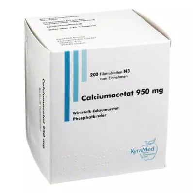 CALCIUMACETAT 950 mg filmsko obložene tablete, 200 kosov