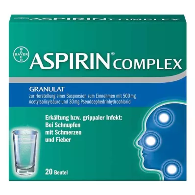 ASPIRIN COMPLEX Btl.w.Gran.z.Herst.e.Susp.z.Einn., 20 kosov ASPIRIN COMPLEX Btl.w.Gran.z.Herst.e.Susp.z.Einn., 20 kosov
