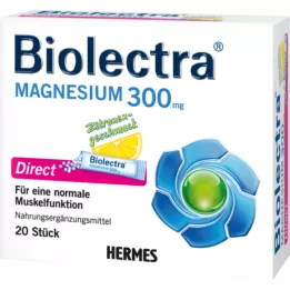 BIOLECTRA Magnezij 300 mg Direct Lemon Sticks, 20 kosov