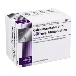 CALCIUMACETAT NEFRO 500 mg filmsko obložene tablete, 200 kosov
