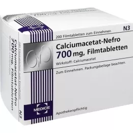 CALCIUMACETAT NEFRO 700 mg filmsko obložene tablete, 200 kosov