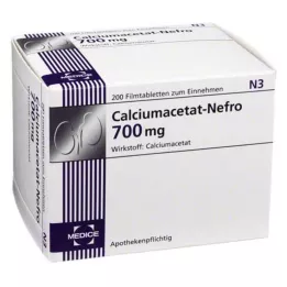 CALCIUMACETAT NEFRO 700 mg filmsko obložene tablete, 200 kosov