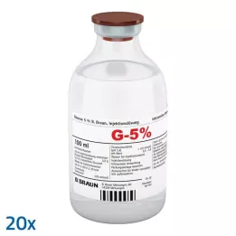 GLUCOSE 5% B.Braunova raztopina za injiciranje, 20X100 ml