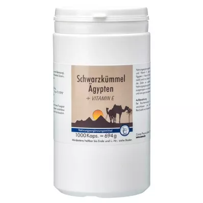 SCHWARZKÜMMEL ÄGYPTEN+E kapsule, 1000 kapsul SCHWARZKÜMMEL ÄGYPTEN+E kapsule, 1000 kapsul