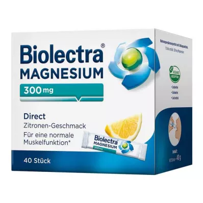 BIOLECTRA Magnezij 300 mg Direct Lemon Sticks, 40 kosov BIOLECTRA Magnezij 300 mg Direct Lemon Sticks, 40 kosov
