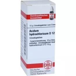 ACIDUM HYDROCHLORICUM D 12 kroglic, 10 g